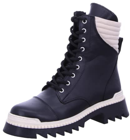 2Go Fashion Damen 8095-501 Mode-Stiefel, Schwarz/Beige, 38 EU