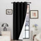 Deconovo Thermal Door Curtain 84 Inch Drop, Full Blackout Curtain with Thick Microfiber Lining, Double Layer Windproof Soundproof Curtain for Door, 52 x 84 Inch(WxL), Black, 1 Panel