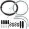 Fahrrad Bremszuge Set, Fahrrad Bremsseil Hinten Set, Fahrrad Bremskabel Innenzug Set mit 2 V Bremskrümmer(90 Grad), Montierten Endkappen, für Mountainbike Rennrad Fahrrad