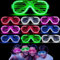Kovim Neon-Brille – LED-Sonnenbrille mit blinkender Sonnenbrille, für Kinder und Erwachsene, Rave, Happy Silvester, Party, Weihnachten, leuchtende Brillen (10 Stück)
