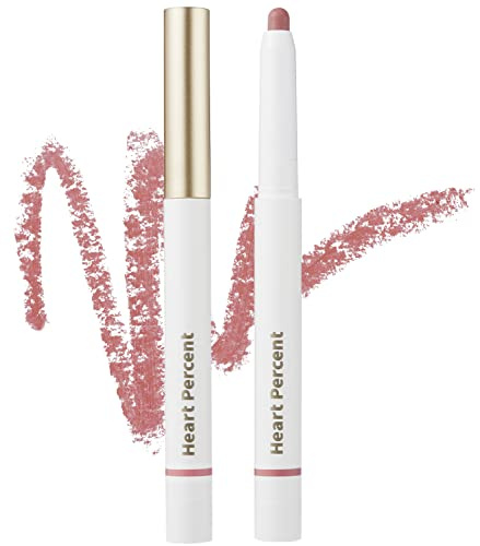 Heart Percent Dote On Mood Lip Liner Pencil, Long-Lasting Creamy Lip Crayon Smooth Lipliner Retractable Lipstick Overlip Line Color 0.8g, #15.Mauve Lips