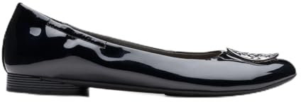 Clarks Damen Loreleigh Ave Ballerinas, Schwarz Lack Synthetisch, 36 EU
