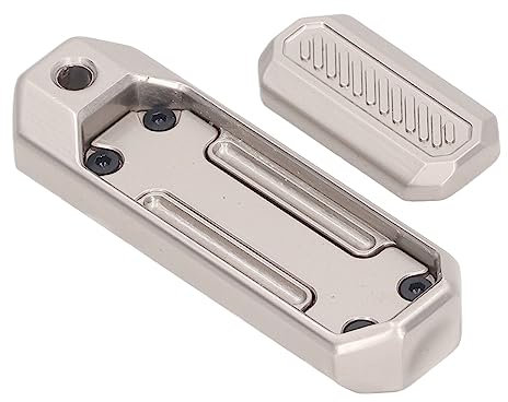 banapoy Metall Zappelphilipp, tragbar Magnetische Erbsenschote Push Slider Spielzeug Sensorisches Spielzeug für Erwachsene, Stressabbau Dekompression, ADHD EDC Angst Autismus Entlastung (Silber)