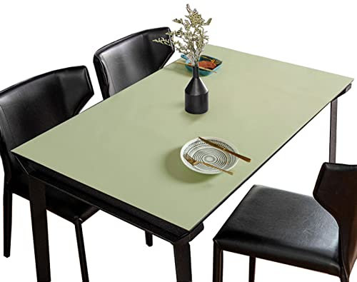 FANIVIN PU Tischdecke Tischmatte Schreibtisch Tischfolie Haushalt Küche Bürobedarf Doppelseitig Tischschutz Matte Wasserdicht Grün+Volett 60 * 160cm