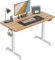FEZIBO Schreibtisch Höhenverstellbar Elektrisch, 120 x 60 cm Computer Stehschreibtisch mit Memory-Steuerung und Anti-Kollisions Technologie, Hellbraune Tischplatte