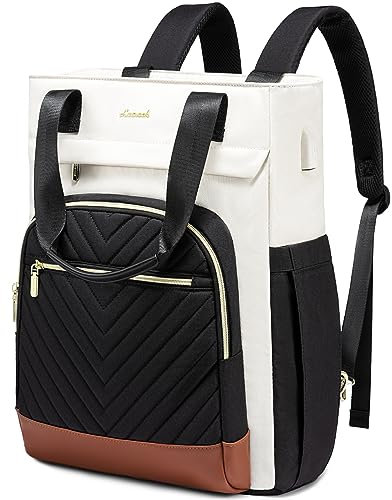 LOVEVOOK Rucksack Damen Groß Laptoptasche 17.3 Zoll Reiserucksack Handgepäck Wasserdicht Schulrucksack Teenager Mädchen 2 in 1 Backpack Women Elegant Arbeitstasche Tagesrucksäcke für Uni Reise Work