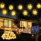 Luces Solares LED Exterior Jardín, 8M 30LED Guirnaldas Luces Solar, 8 Modos IP65 Impermeable Para Decorar Jardines, Patios, Terrazas, Fiestas, Bodas - Blanco Cálido