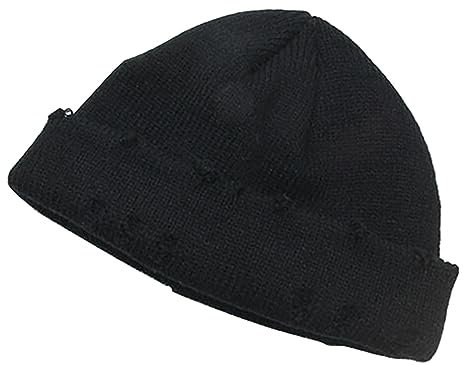 Cozylkx Punk-Strickmütze Für Damen Und Herren, Hip Hop Skull Cap Rock Ripped Hats Unisex Baggy Slouchy Beanie Cap
