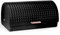 EHC Bread Bins for Kitchen, Bread Box with lid, Kitchen Storage Bin, Bread Container, Black, VENTILATED Back to keep Contents Fresher for longer