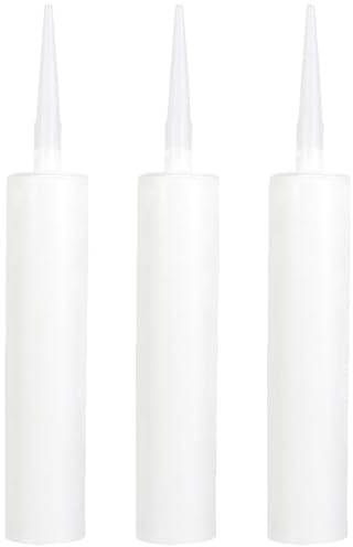 Veemoon 3 Piezas Manguera Vacía Cartucho De Silicona Vacío Botella De Pegamento De Punta Fina Tubos De Calafateo Reutilizables Lechada Utensilio Para Aplicar Algo El Plastico Líquido