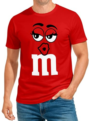 MoonWorks® Herren T-Shirt Fasching Karneval M Aufdruck Gruppenkostüm Verkleidung Last Minute Faschingskostüme Männer Funshirt