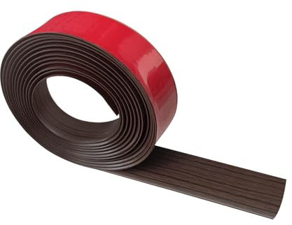 Vinyl Floor Transition Strip Self Adhesive Floor Divider Strip Flooring Transition Strip, Transition Strips for Laminate Flooring, Uneven Floors, Carpet, Tiles (10FT, 2in, Brown Wood Grain)