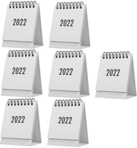 STOBOK 7stücke Mini Tischkalender Einfaches Design Für Zuhause Und Büro Praktische Planungshilfe Hochwertiges Regelmäßige Datumsaktualisierung Inklusive Aufkleber
