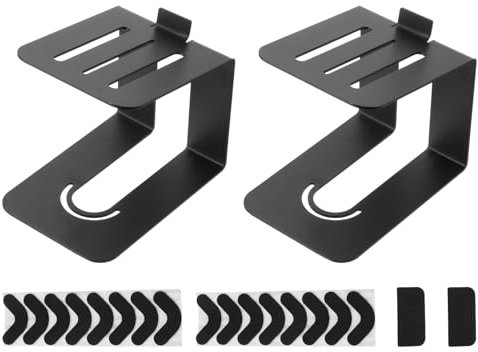 sourcing map Desktop Speaker Stands Studio Monitor Stand Bookshelf Speaker Stand for Small Computer Speakers 1 Pair