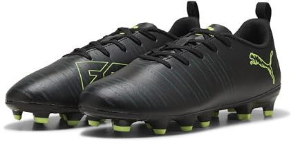PUMA Unisex Kinder Future 8 Play Fg/Ag Jr Fussballschuh, Puma Black Fizzy Light Green Terrain, 36 EU