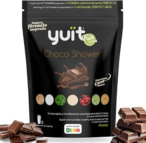 YUÏT - Substitut de repas - Shake protéiné - 35g de protéines en poudre + Probiotiques - Aliment 100% naturel - Shake diététique rassasiant - Supplément vitamines, minéraux - Chocolat - 1kg
