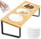 GUUSII HOME Raised Cat Bowl Set for Food Water with Elevated Tilted Stand Ergonomic Kitty Feeding Sation Puppy Dish with 6 Ceramic Bowls Pet Feeder Metal Legs Anti Vomiting Easy to Assemble(Yellow)