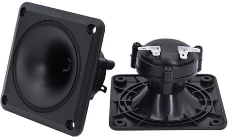 Kalttoy Altoparlanti Tweeter A Tromba per Auto Quadrati da 3 5 Pollici con Nucleo Magnetico ABS Durevole per Migliorare qualità del Suono