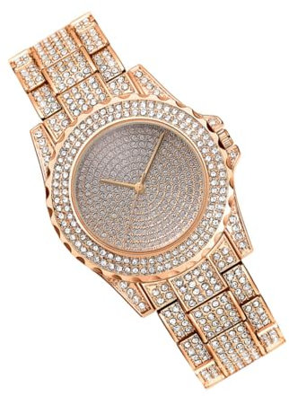 BESTYASH Regardez Plateau De Bijoux Montre Décontractée Gracieuse Fille Plateau De Tableau D'affichage Plaque Poupée De Fenêtre Plateau Présentoir Montre à La Main Groupe Rose Gold Un Verre