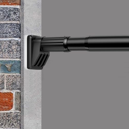 GOLDION Gardinenstange ohne Bohren 110-560cm, Ø32mm Matt Schwarz Multifunktionale Vorhangstange zum Einklemmen - Ausziehbare Teleskopstange, Klemmstange für ihre Garderobe und Dusche