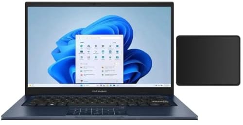 ASUS Vivobook 14 FHD Laptop |Intel Core i5-1334U| Intel UHD Graphics |Webcam |Bluetooth|Blue| 12GB RAM | 256GB SSD |Windows 11 Home |Bundle with Mouse Pad
