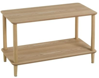 Couchtisch mit 2 Einlegeböden aus MDF Kiefer in Natur