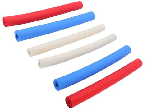 HWGING Swimming Noodles Foam Pool Noodles 30 × 8 × 7 6 Pieces Non-Slip Foam Handle Utensil Cover Pen Handle Tube for Elderly