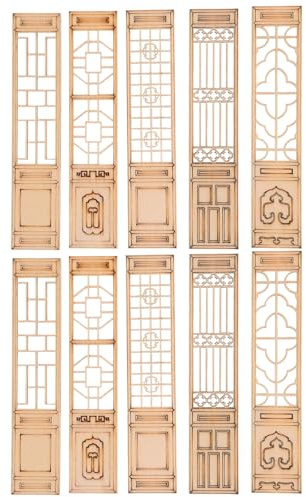 Uonlytech Paravents Miniatures en Bois 10 Pièces, Modèle D'écran Décoratif Chinois pour Maison de Poupée, Accessoires Miniatures pour Décor de Salon, Salle à Manger et Chambre