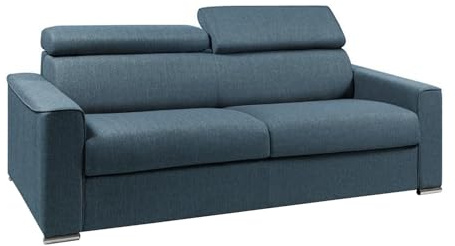 Vente-unique - Schlafsofa 4 Vizir - Polyester - blau