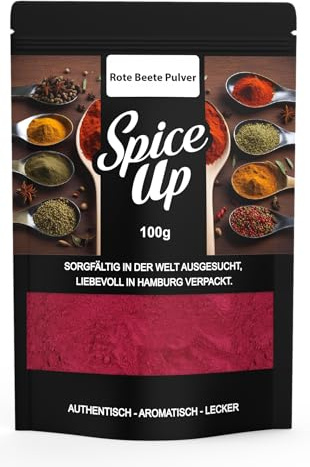 Spice Up Rote Beete Pulver 100g – Beetroot Powder – Fein gemahlenes Rote-Bete-Pulver für Smoothies, Backwaren, Teige & kreative Küche – Farbintensiv & vielseitig