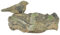 Esschert Design Vogelbad Moos in der Größe S, aus dem Material „Terracotta“, 18,3 x 18,0 x 9,0 cm
