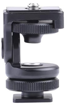 SUNWAYFOTO HB-02 Kamera Monitor Mount mit Kaltschuhadapter, 360° drehbar und neigbar, Kamera Blitzschuh Adapter, Cold Shoe,1/4 Schraub