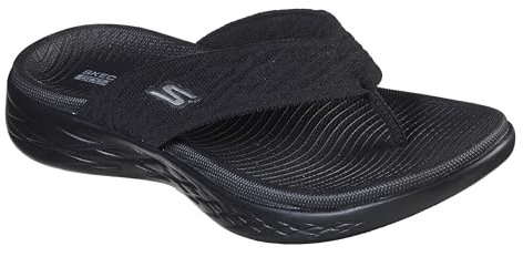 Skechers On-The-go 600 Sunny Damen-Flip-Flop, Schwarz, 40 EU
