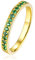 Beydodo Gold Ringe 750 Echt Brillant Smaragd 0.2ct Verlobungsringe und Eheringe Gold 45 (14.3)