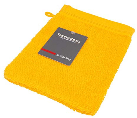 Traumschloss Frottier-Line Waschhandschuh aus Baumwolle,16x21,gelb,