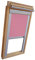 Verdunkelungsrollo Rollo für VELUX Dachfenster TYP VK/VE/VS - 107 Typ I - Baujahr ab März 1984 - Farbe rosa - mit Aluminium Seitenschienen - KLICK Montage