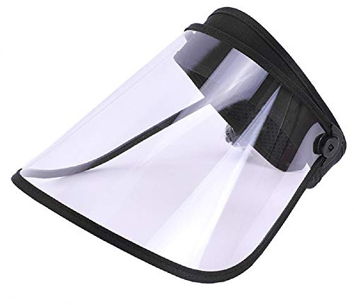 Ulalaza Protective Full Cover Face Shield Antibeschlaghut Staubdichte Winddichte Kappe Sicherheit Verstellbares wiederverwendbares Visier mit Schutz für Frauen und Männer