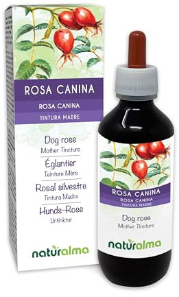 Rosa canina (Rosa canina) frutti Tintura Madre analcoolica Naturalma - Ricca di Vitamina C- Estratto liquido gocce 200 ml - Integratore alimentare - Vegano