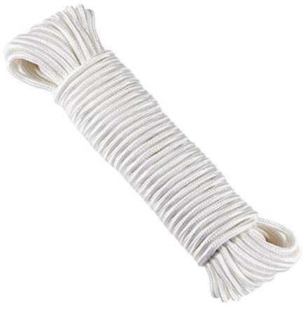 HEMOTON Fahnenmast Hebeseil 6Mm Nylonseil Wetterfestes Ersatzseil Für Garten Fahnenmast Seil Outdoor Camping Strapazierfähig Und Uv-Beständig 61.02In Länge