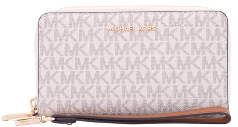Michael Kors Women Lg Flat Mf Phn Case Hand Bag, Vanilla