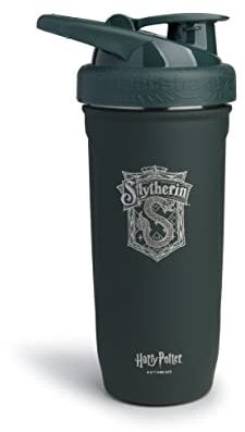 Smartshake Reforce Stainless Steel Harry Potter Slytherin Shaker Bottle (900 ML / 30oz) | Lightweight Resistance Sports Protein Shaker Bottle with a Soft Lid | Leakproof, BPA Free & DEHP Free