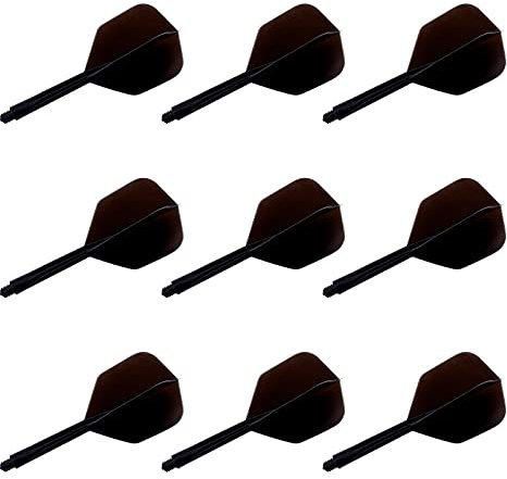 SUPERFINDINGS 27pcs Black Integrated Dart Shaft Plastic Pear Dart Shafts Grip Shafts Standard Dart Flights Accessories Kit Flights and Shafts Combo Kit Flight Packs