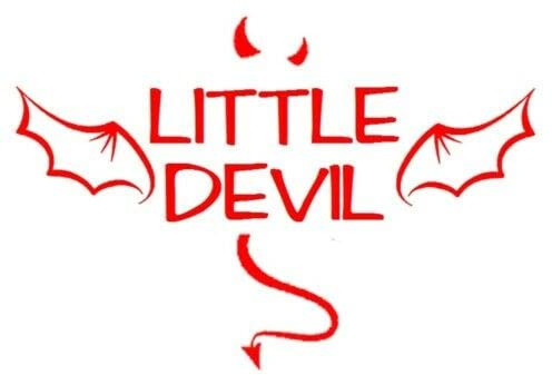 myrockshirt Little Devil Kleiner Teufel 15 cmAufkleber Sticker Autoaufkleber