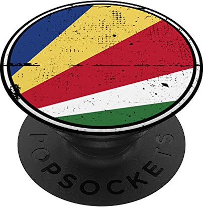 Seychellen Seychellische Flagge Seycheller PopSockets mit austauschbarem PopGrip