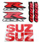 Für Suzuki GSXR 1000 750 600 GSX-R K1 K2 K3 K4 K5 K6 K7 K8 K9 K10 Aufkleber Emblem Motorrad Verkleidungssatz Seitenaufkleber Abzeichen Schmücken (Color : Small Red 1000)