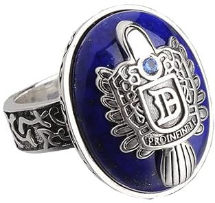 KIINOO Silber TVD Damon Salvatore Ring ~ Sterling Silber 925 angepasst Lapislazuli Ring,