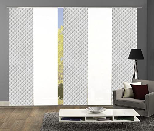 wohnfuehlidee 5er-Set Flächenvorhänge Marina Blickdicht, Höhe 245 cm, grau