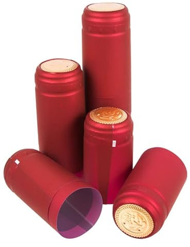 100Stk Schrumpfkapseln Flaschenkapseln Siegelkapseln Kapseln für Weinkorken ROT