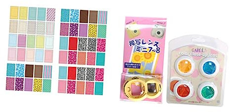 OSALADI Kamerazubehör-paketset Mit Tasche Album Selfie-objektivrahmen Aufklebern Und Mehr Für Sofortbildkamera Mini Kartenmuster