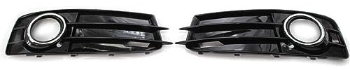 EASTERTIME Par de luces antiniebla del parachoques delantero del coche, cubierta de lámpara, rejilla hexagonal de malla for Audi A3 8P s-line 2009-2012 8P0807682 8P0807681, parrilla de luz antiniebla